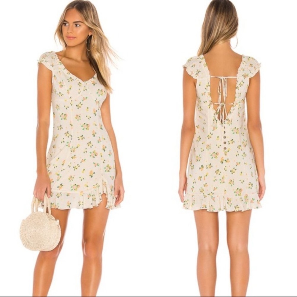 FREE PEOPLE Like a Lady mini dress - cream floral